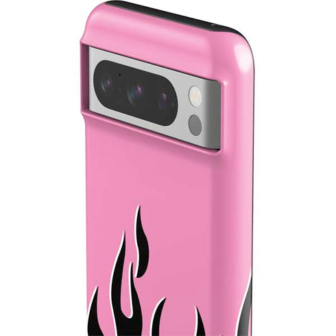 Pink Flames Google Pixel 8 Pro Impact Case
